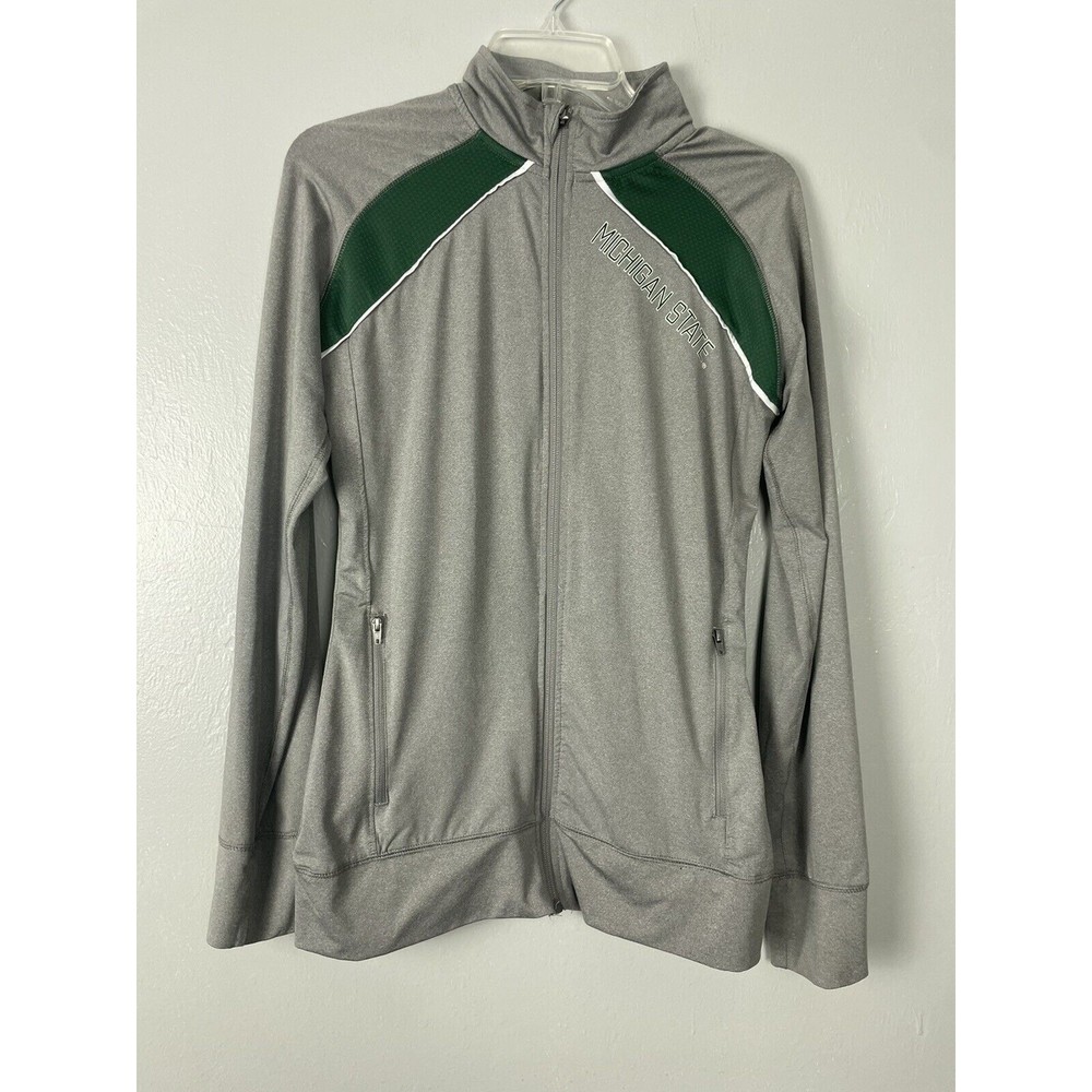 MSU Michigan State University Mens Lightweight Breathable Zip-Up Jacket Size M